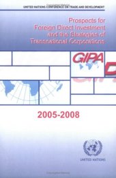 book Prospects for Foreign Direct Investment and the Strategies of Transnational Corporations 2005-2008