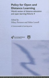 book Policy for Open and Distance Learning (World Review of Distance Education and Open Learning)