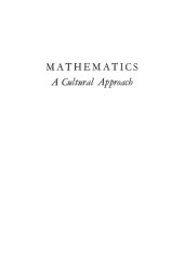 book Mathematics: A Cultural Approach (Addison-Wesley series in mathematics)