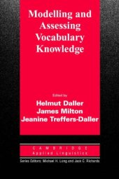 book Modelling and Assessing Vocabulary Knowledge (Cambridge Applied Linguistics)