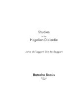 book Studies in Hegelian Dialectic