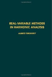 book Real-Variable Methods in Harmonic Analysis (Pure and Applied Mathematics)