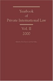 book Yearbook of Private International Law, 2000 Volume II