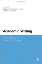 book Academic Writing: At the Interface of Corpus and Discourse