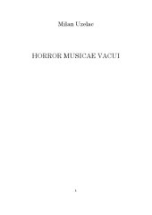 book Horror Musicae Vacui