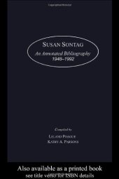 book Susan Sontag: An Annotated Bibliography 1948-1992 (Garland Reference Library of the Humanities, Vol. 1065.)