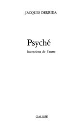 book Psyche: Inventions de l’autre