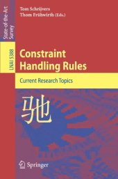 book Constraint Handling Rules: Current Research Topics