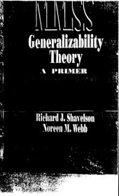 book Generalizability Theory: A Primer