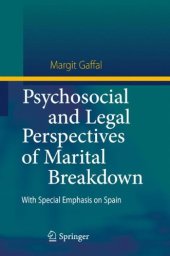 book Psychosocial and Legal Perspectives of Marital Breakdown: With Special Emphasis on Spain