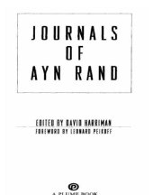 book The Journals of Ayn Rand