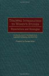 book Teaching Introduction to Women's Studies: Expectations and Strategies