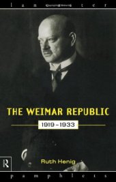 book The Weimar Republic 1919-1933 (Lancaster Pamphlets)