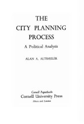 book The City Planning Process: A Political Analysis