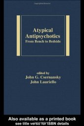 book Atypical Antipsychotics (Medical Psychiatry)