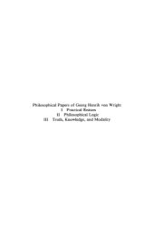 book Truth, Knowledge and Modality (Philosophical Papers of Georg Henrik Von Wright, Vol 3)