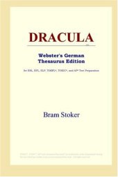 book DRACULA (Webster's German Thesaurus Edition)