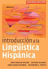 book Introduccion a la linguistica hispanica