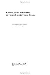 book Business Politics and the State in Twentieth-Century Latin America