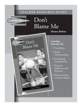 book Don't Blame Me Teacher Resource Guide (Carter High Chronicles (Highinterest Readers))