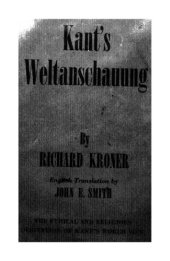 book Kant's Weltanschauung