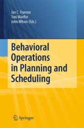 book Behavioral Operations in Planning and Scheduling