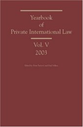 book Yearbook of Private International Law. Volume V: 2003