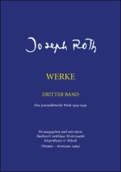 book Joseph Roth Werke. Das journalistische Werk 1929 - 1939. Band 3