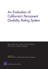 book An Evaluation of California's Permanent Disability Rating System