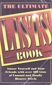 book The Ultimate Lists Book