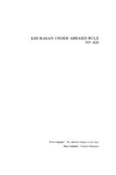 book The Political and Social History of Khurasan Under Abbasid Rule, 747-820