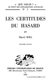 book Les certitudes du hasard