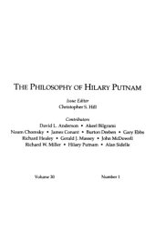 book The Philosophy of Hilary Putnam (Philosophical Topics, Volume 20, Number 1, Spring 1992)