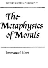 book The Metaphysics of Morals