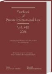 book Yearbook of Private International Law: Volume VIII, 2006