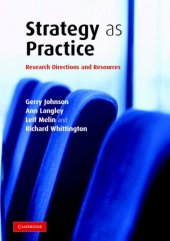 book Strategy as Practice: Research Directions and Resources