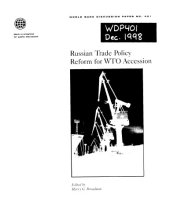 book Russian Trade Policy Reform for Wto Accession (World Bank Discussion Paper)