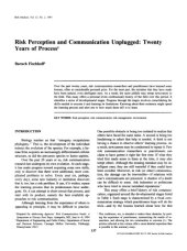 book Risk Perception and Communication Unplugged: Twenty Years of Process