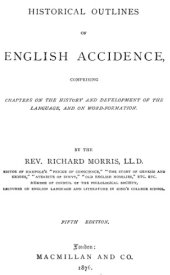 book Historical Outlines of English Accidence