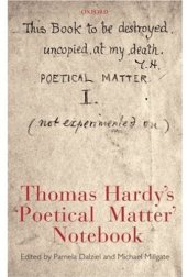 book Thomas Hardy's 'Poetical Matter' Notebook