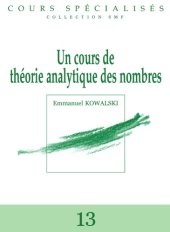 book Un cours de theorie analytique des nombres