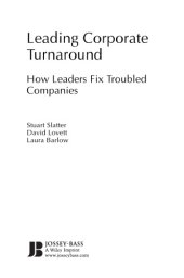 book Leading Corporate Turnaround: How Leaders Fix Troubled Companies