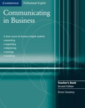 book Communicating in Business Teacher's Book, 2nd Edition