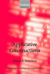 book Applicative Constructions (Oxford Studies in Typology and Linguistic Theory)