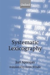 book Systematic Lexicography