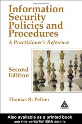 book Information Security Policies and Procedures: A Practitioner's Reference, Second Edition