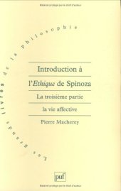 book Introduction a l'ethique de Spinoza. (Vol. 3) (Les grands livres de la philosophie)