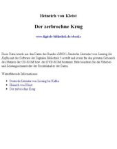 book Der zerbrochene Krug