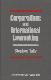 book Corporations and International Lawmaking