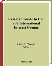 book Research Guide to U.S. and International Interest Groups